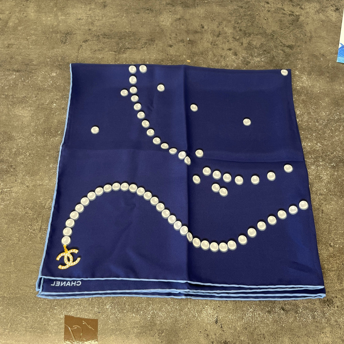 Women's Pearl Pattern Scarf Blue - Photo 7