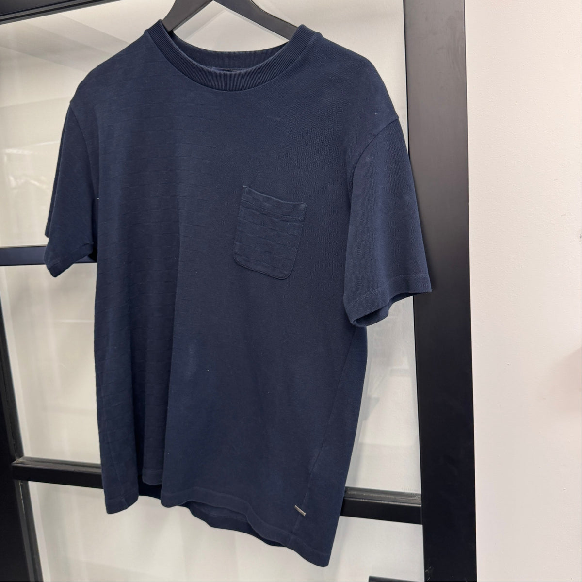 Men's Damier T-Shirt Navy Size M - Photo 7