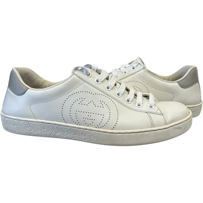 Men's Ace Interlocking G Low Trainers White Size UK 6.5 / EU 40.5
