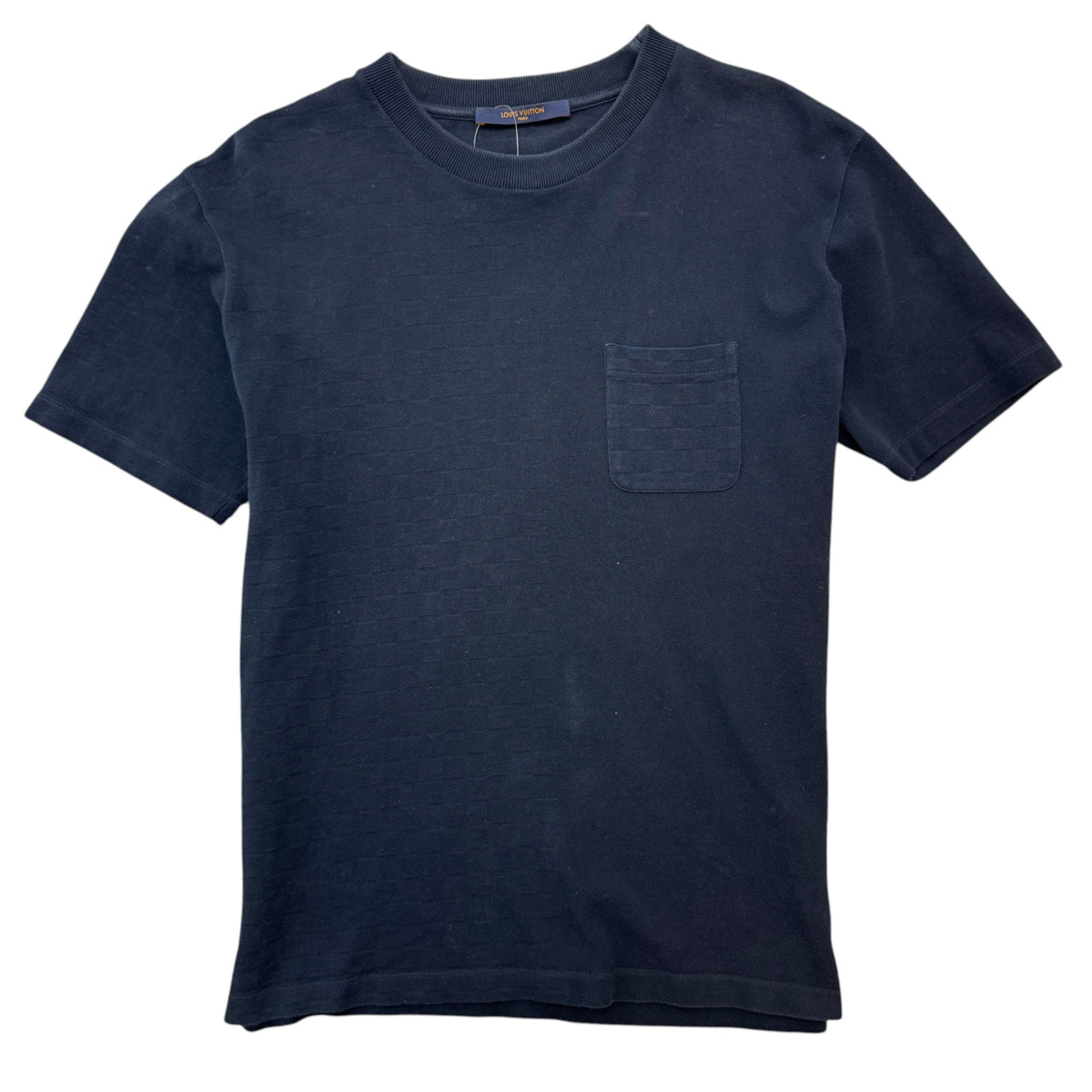 Men's Damier T-Shirt Navy Size M - Photo 1