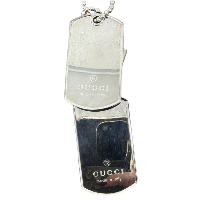 Men's Double Dog Tag Necklace Silver