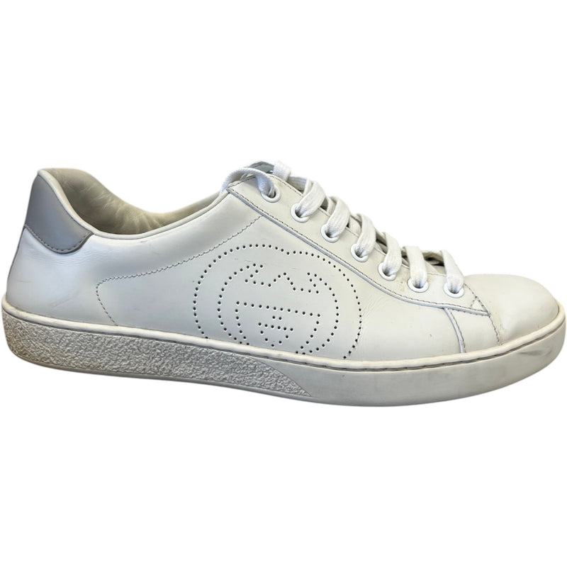 Men's Ace Interlocking G Low Trainers White Size UK 6.5 / EU 40.5