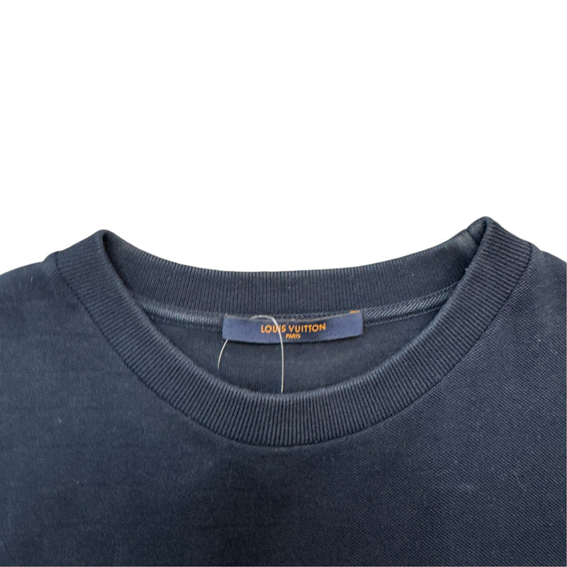 Men's Damier T-Shirt Navy Size M