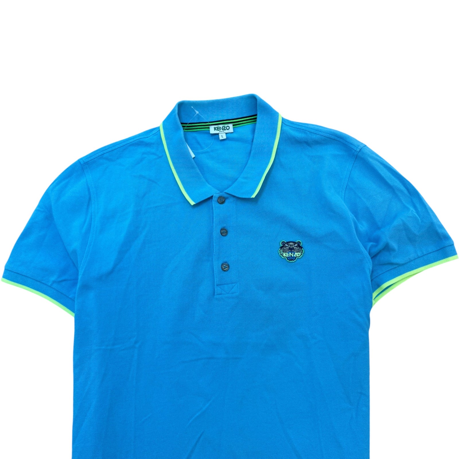 Men's Embroidered Logo Polo Shirt Blue Size L - Photo 3