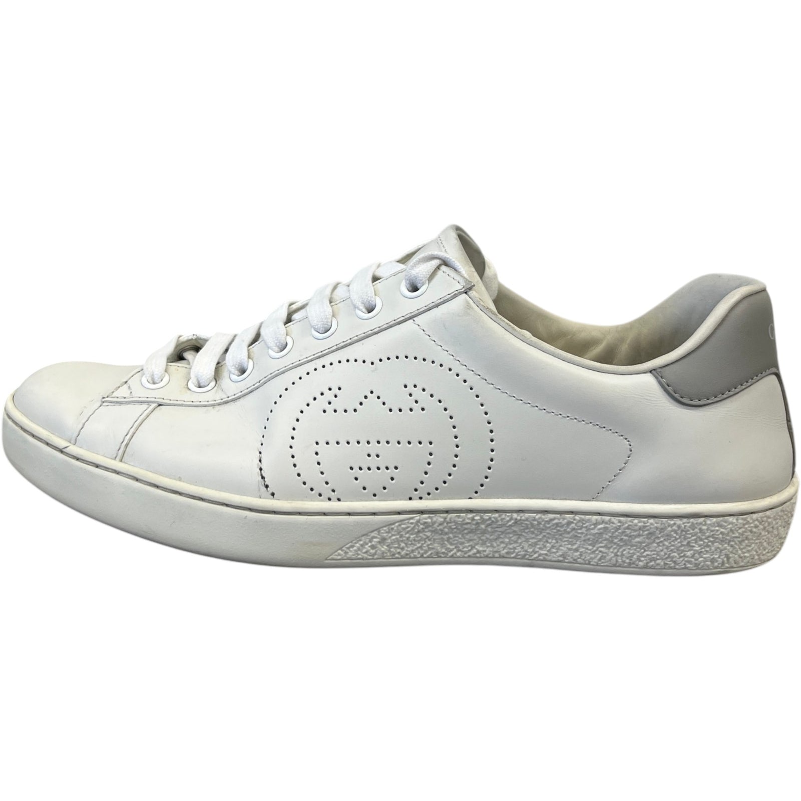 Men's Ace Interlocking G Low Trainers White Size UK 6.5 / EU 40.5 - Photo 5