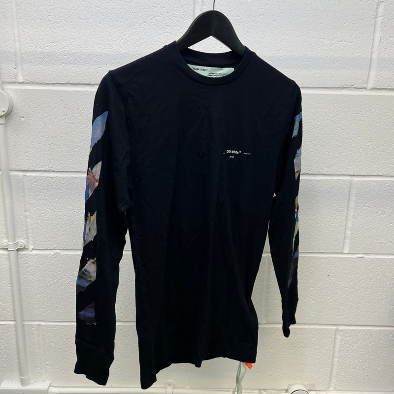 Men's Monet Arrows Long Sleeve T-Shirt Black Size S