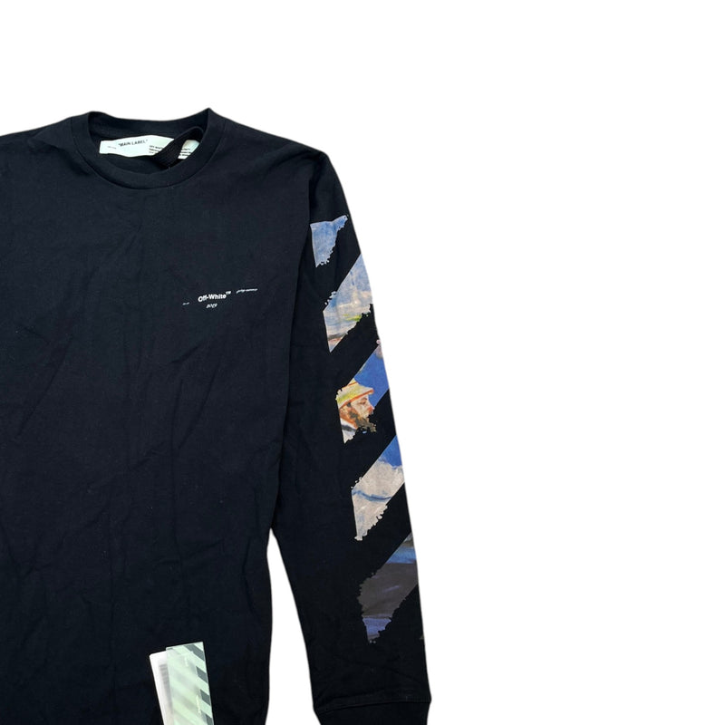 Men's Monet Arrows Long Sleeve T-Shirt Black Size S