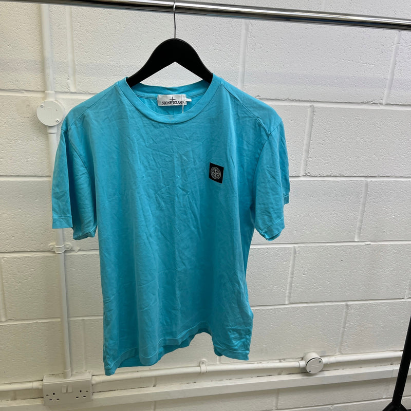 Men's Patch Logo T-Shirt Blue Size L
