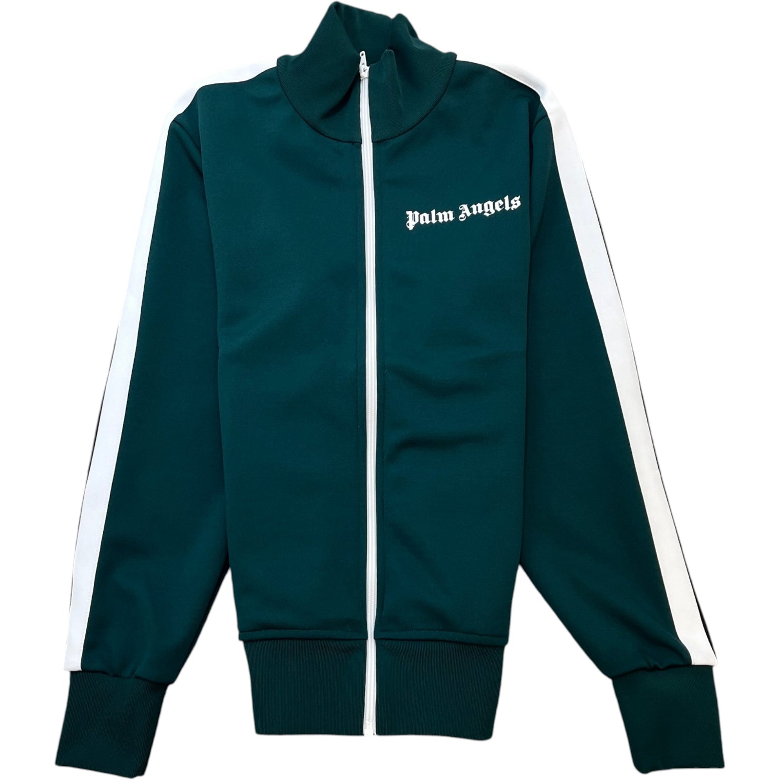 Men's Logo Print Track Jacket Green Size S - Photo 1