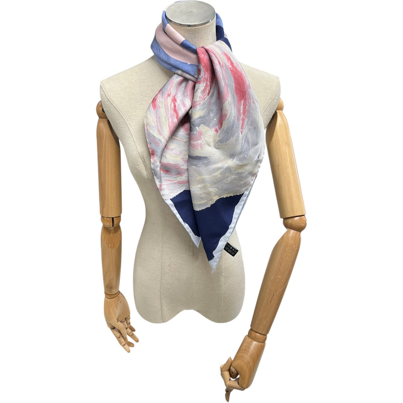 Women's CC Logo Floral Scarf Blue