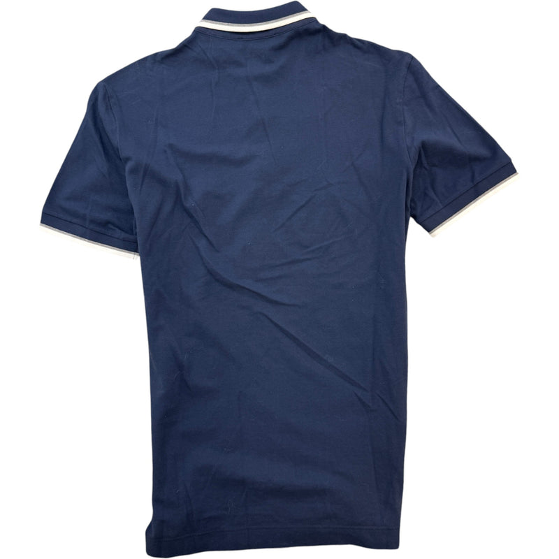 Men's Embroidered Logo Polo Shirt Navy Size S