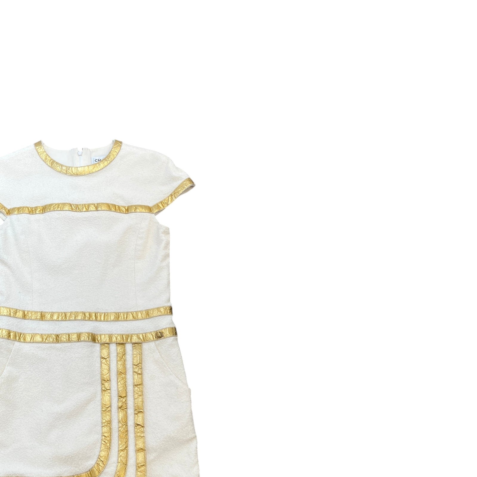 Women's Métiers d'Art Egyptomania Dress White Size M / UK 10 - Photo 3