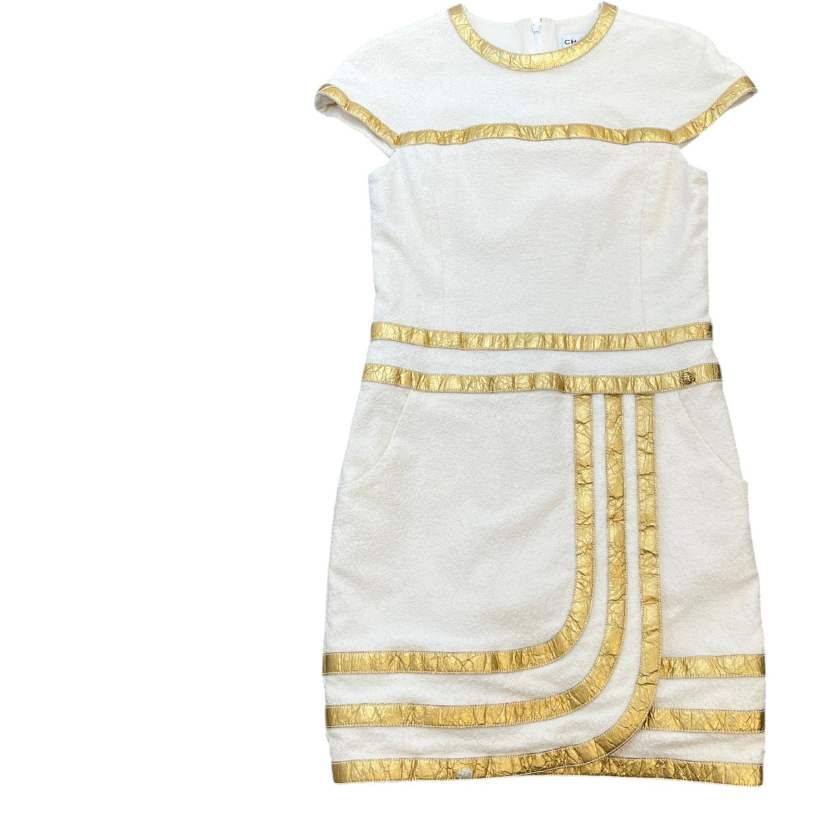 Women's Métiers d'Art Egyptomania Dress White Size M / UK 10 - Photo 1