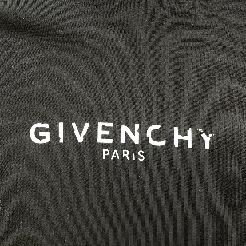 Men's Logo Print Hoodie Black Size S