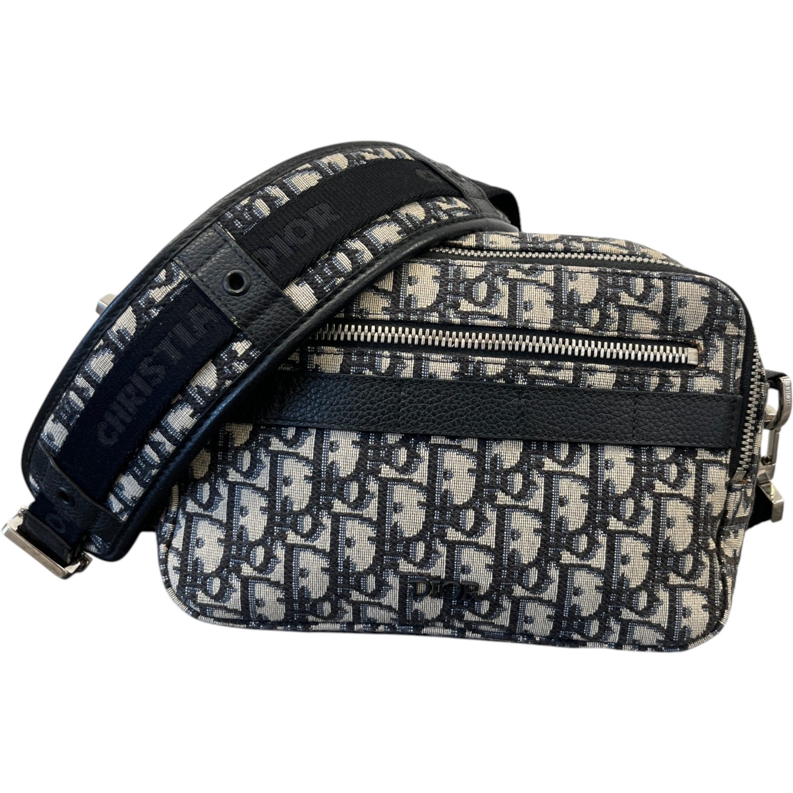 Men's Oblique Safari Messenger Bag Navy - Photo 1
