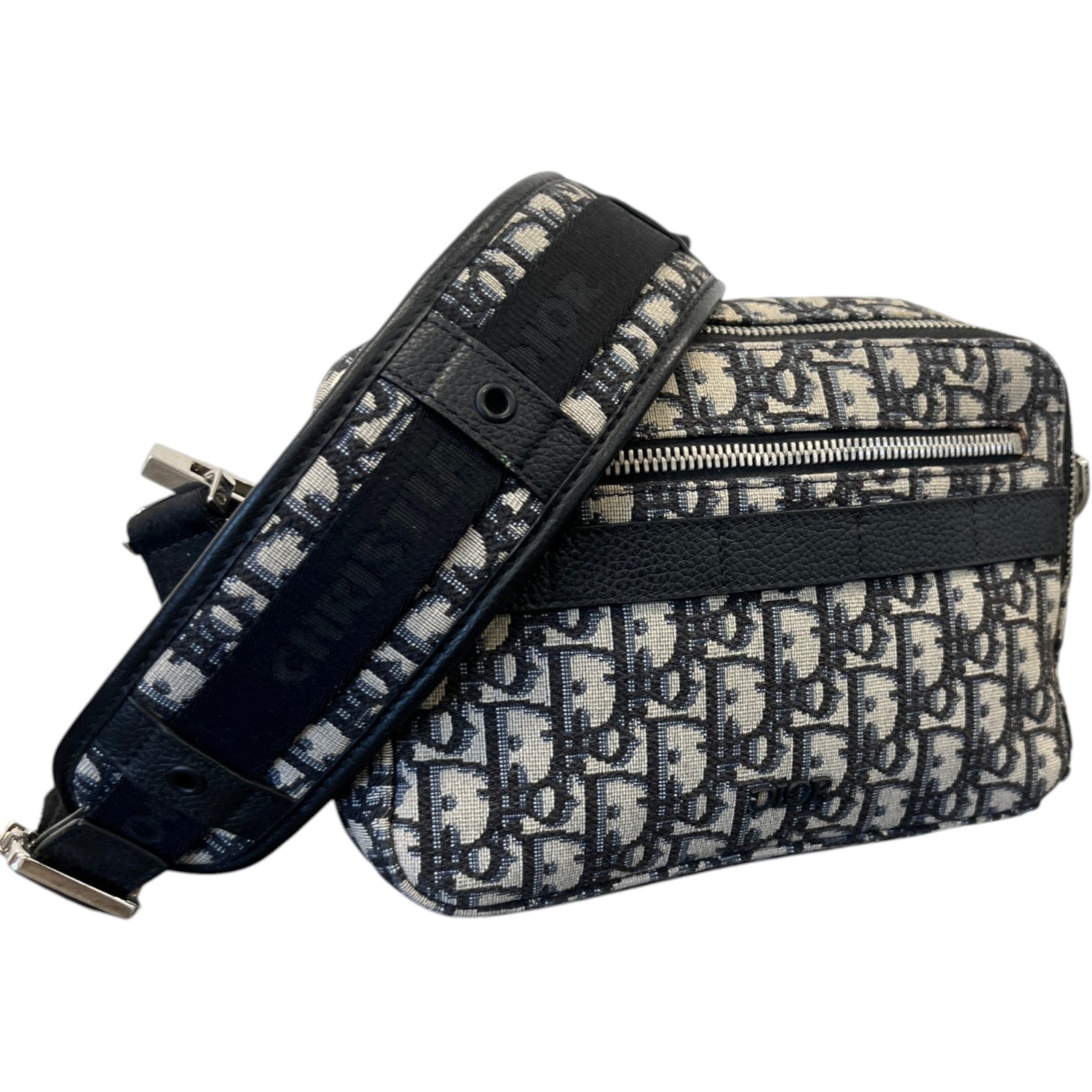 Men's Oblique Safari Messenger Bag Navy - Photo 4