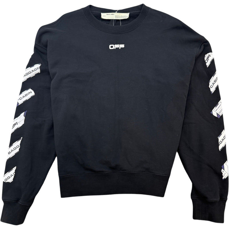 Men's Tape Arrow Logo Sweatshirt Black Size L