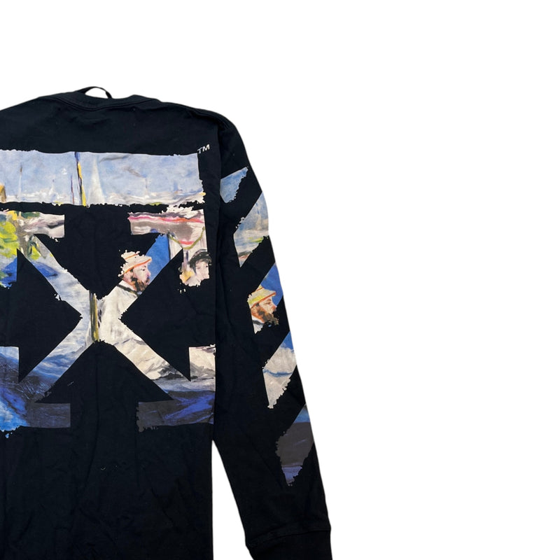 Men's Monet Arrows Long Sleeve T-Shirt Black Size S