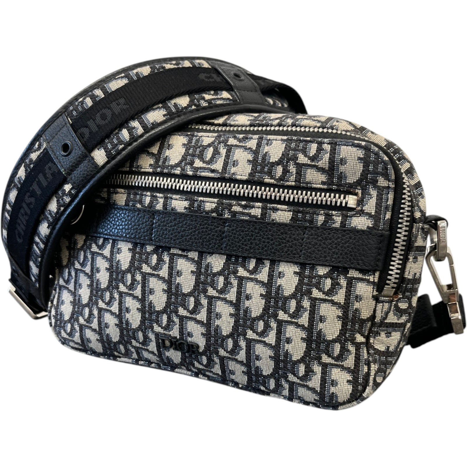 Men's Oblique Safari Messenger Bag Navy - Photo 5