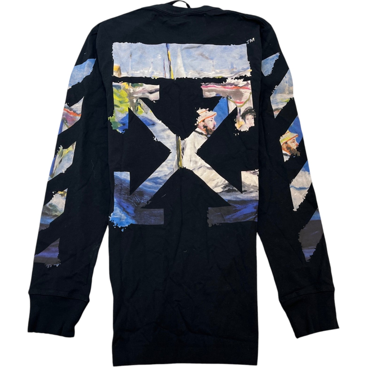 Men's Monet Arrows Long Sleeve T-Shirt Black Size S - Photo 2
