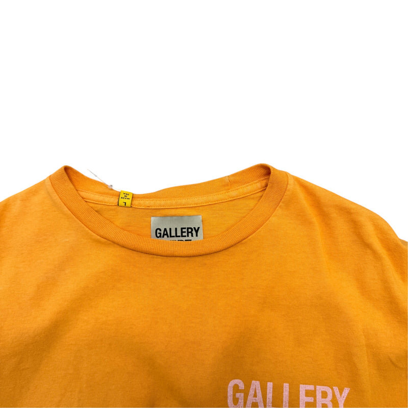 Men's Logo Print T-Shirt Orange Size L