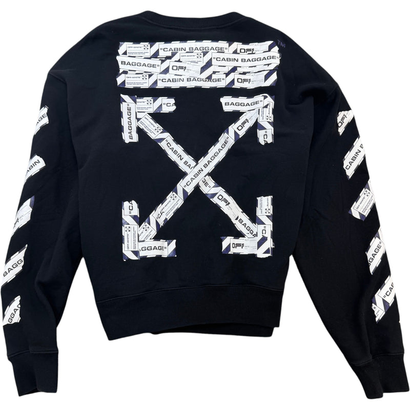 Men's Tape Arrow Logo Sweatshirt Black Size L