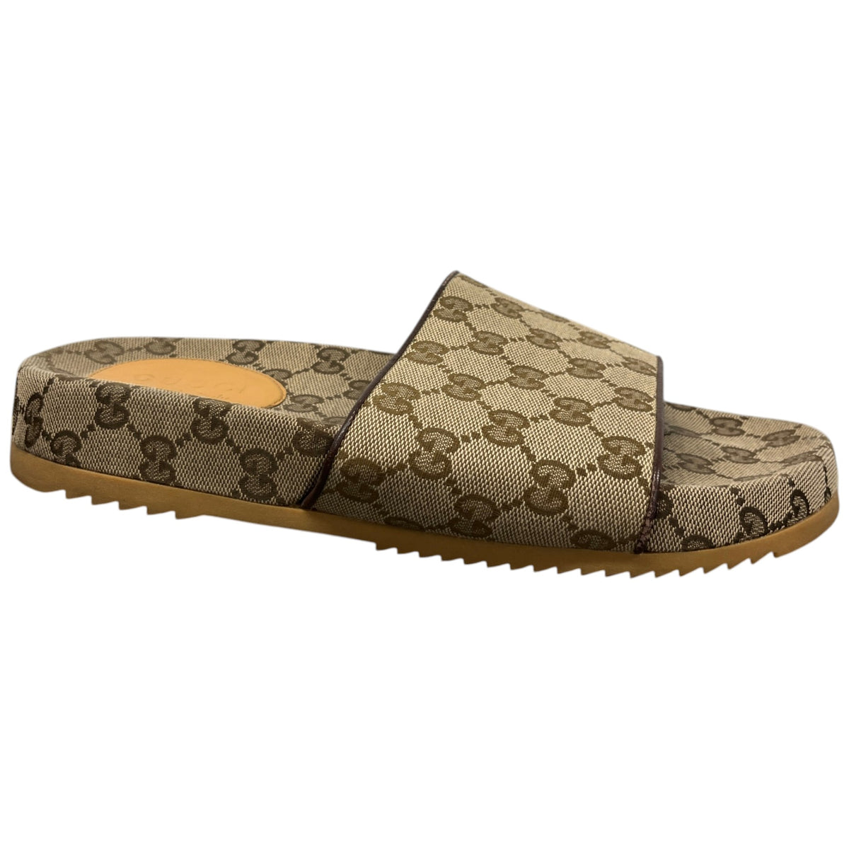 Men's GG Canvas Slides Beige Size UK 7 / EU 41 - Photo 1