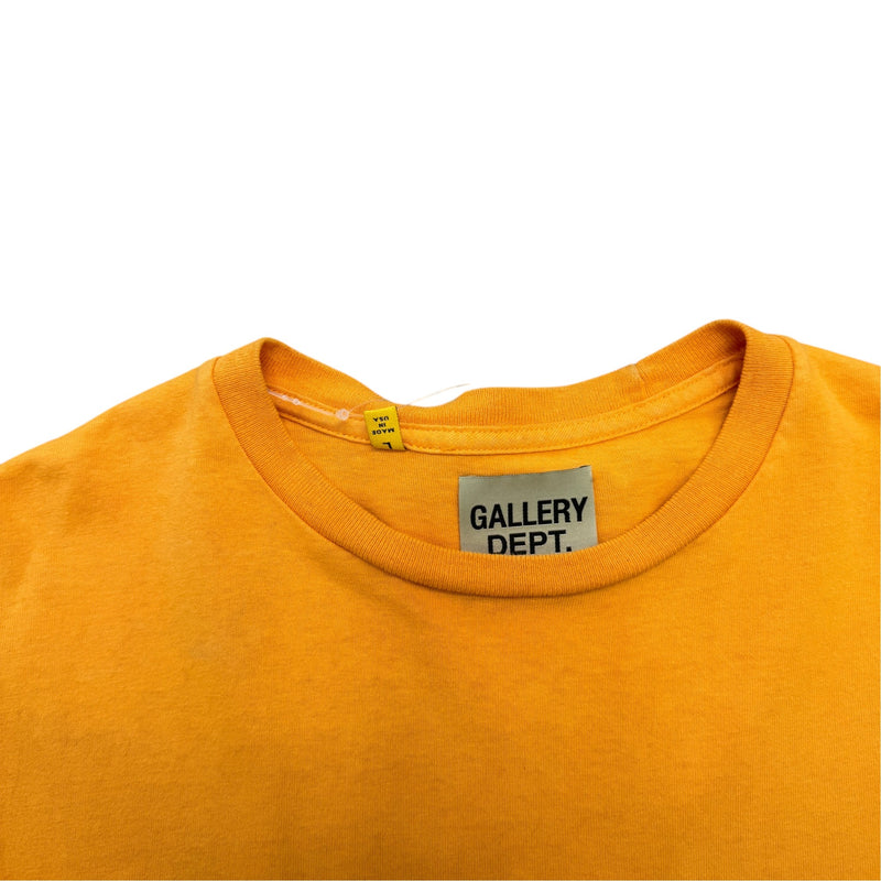 Men's Logo Print T-Shirt Orange Size L