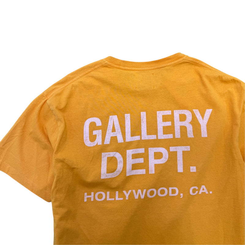 Men's Logo Print T-Shirt Orange Size L