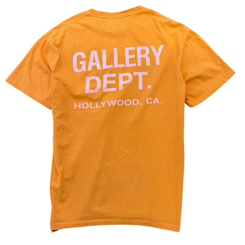 Men's Logo Print T-Shirt Orange Size L