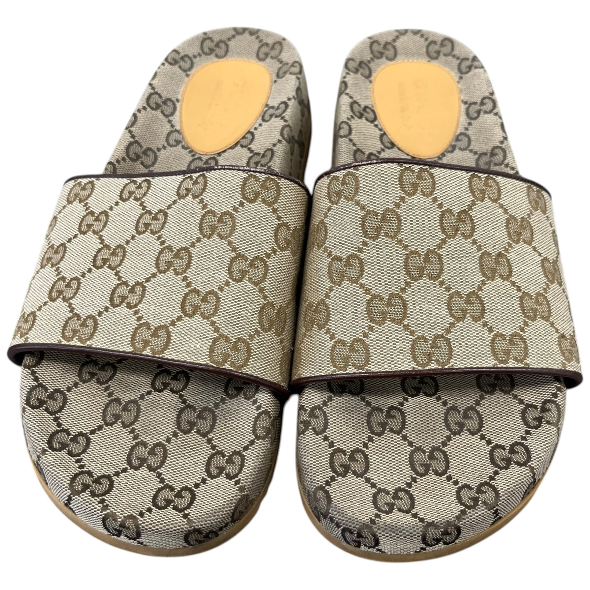 Men's GG Canvas Slides Beige Size UK 7 / EU 41 - Photo 6
