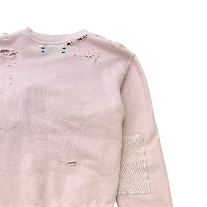 Women's Alligator Distressed Jumper Pink Size S