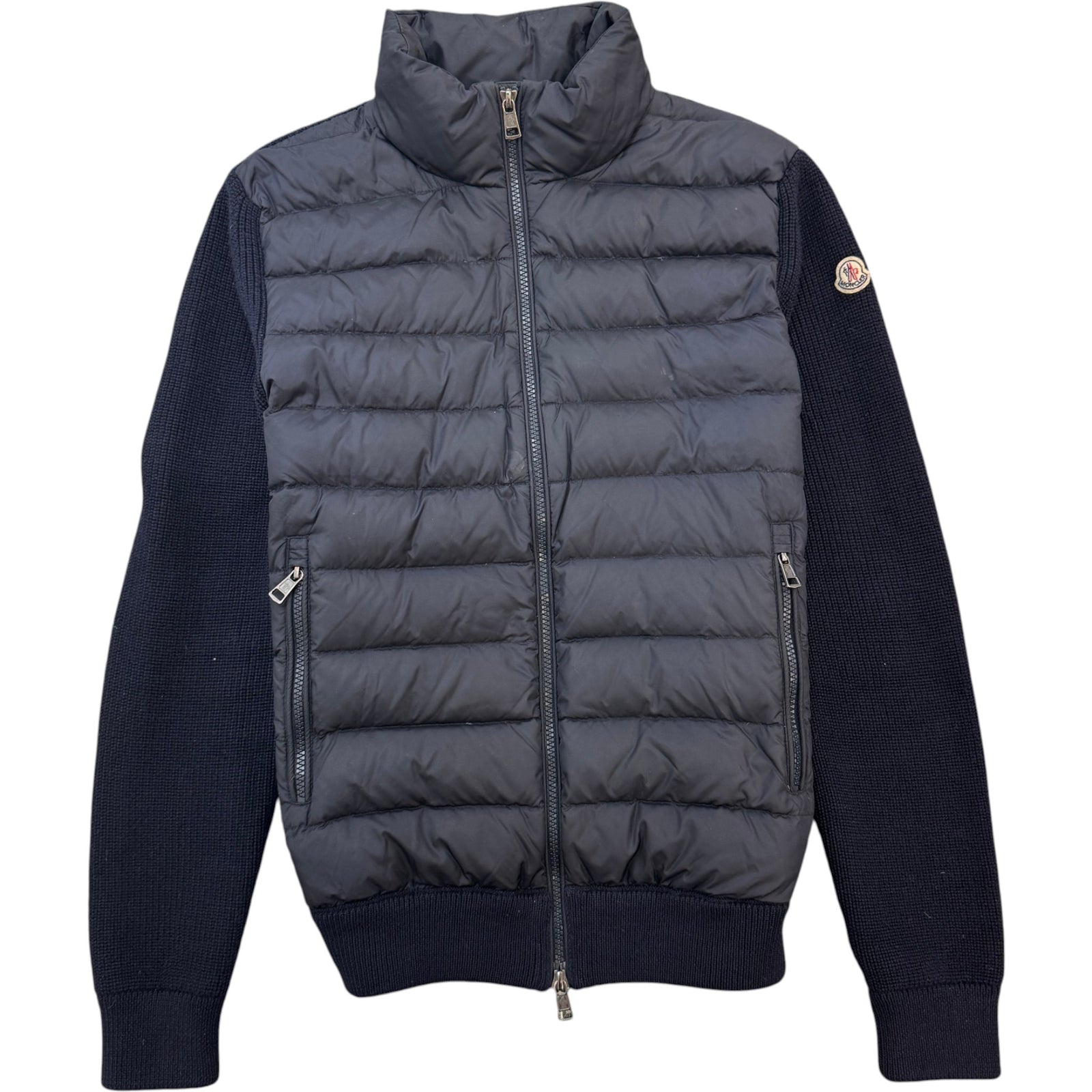 Men's Maglione Tricot Cardigan Down Jacket Navy Size 1 / S - Photo 1