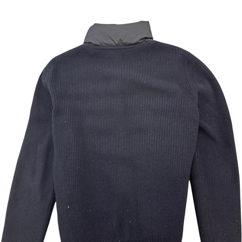 Men's Maglione Tricot Cardigan Down Jacket Navy Size 1 / S