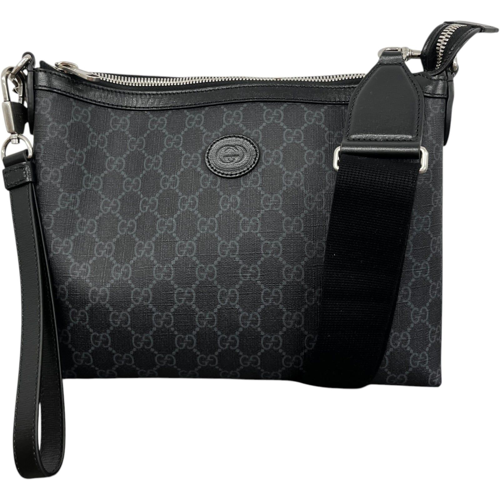 Men's Gg Supreme Crossbody Bag Black - Photo 1