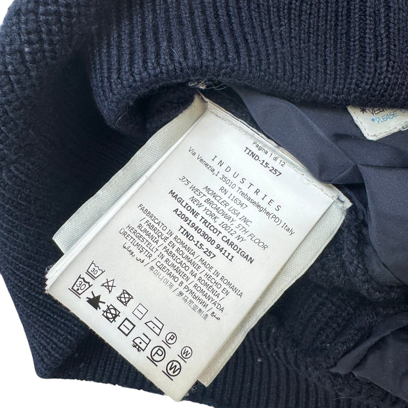 Men's Maglione Tricot Cardigan Down Jacket Navy Size 1 / S