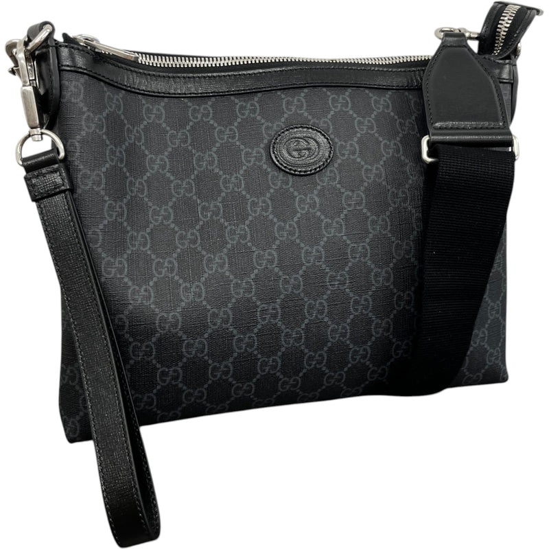 Men's Gg Supreme Crossbody Bag Black