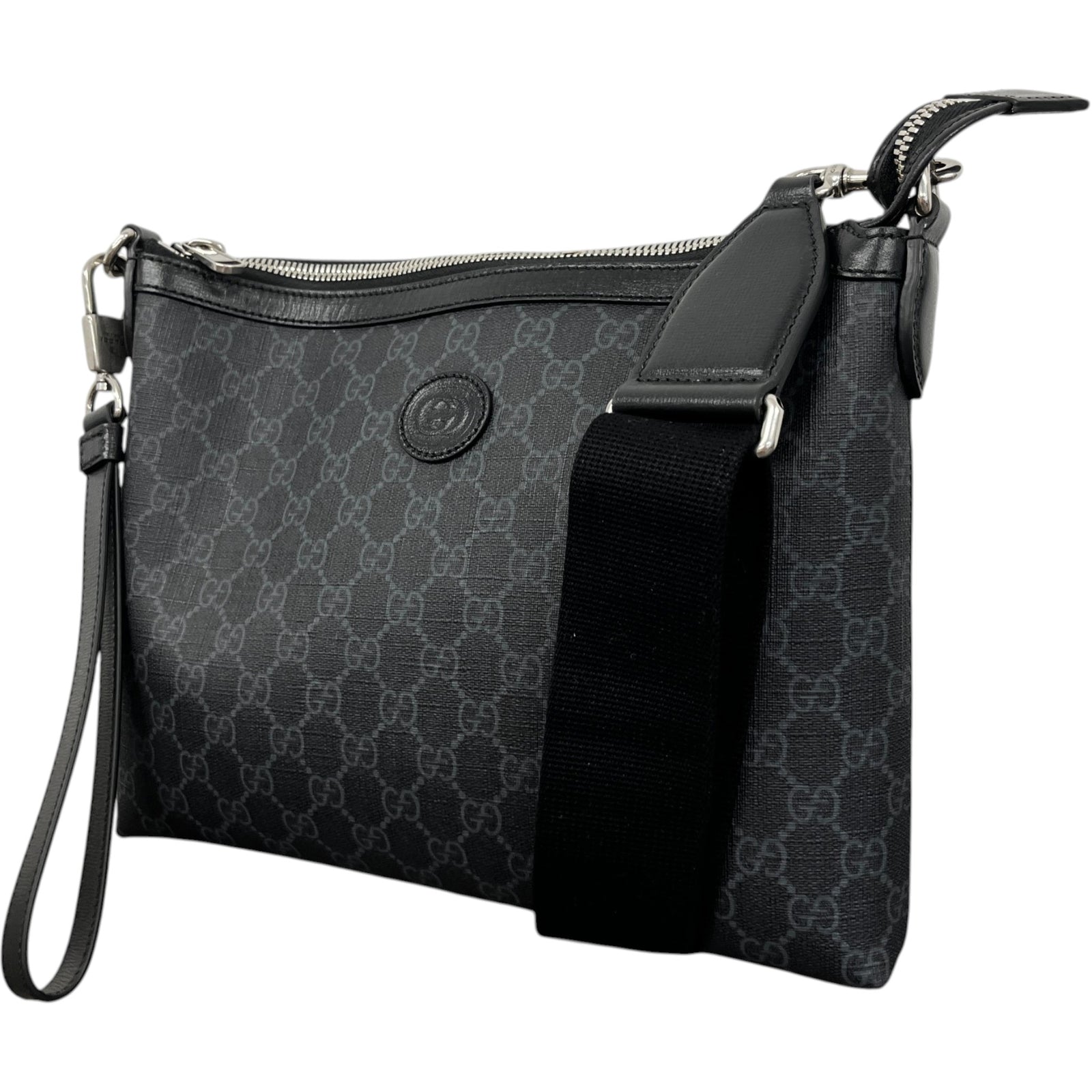 Men's Gg Supreme Crossbody Bag Black - Photo 5