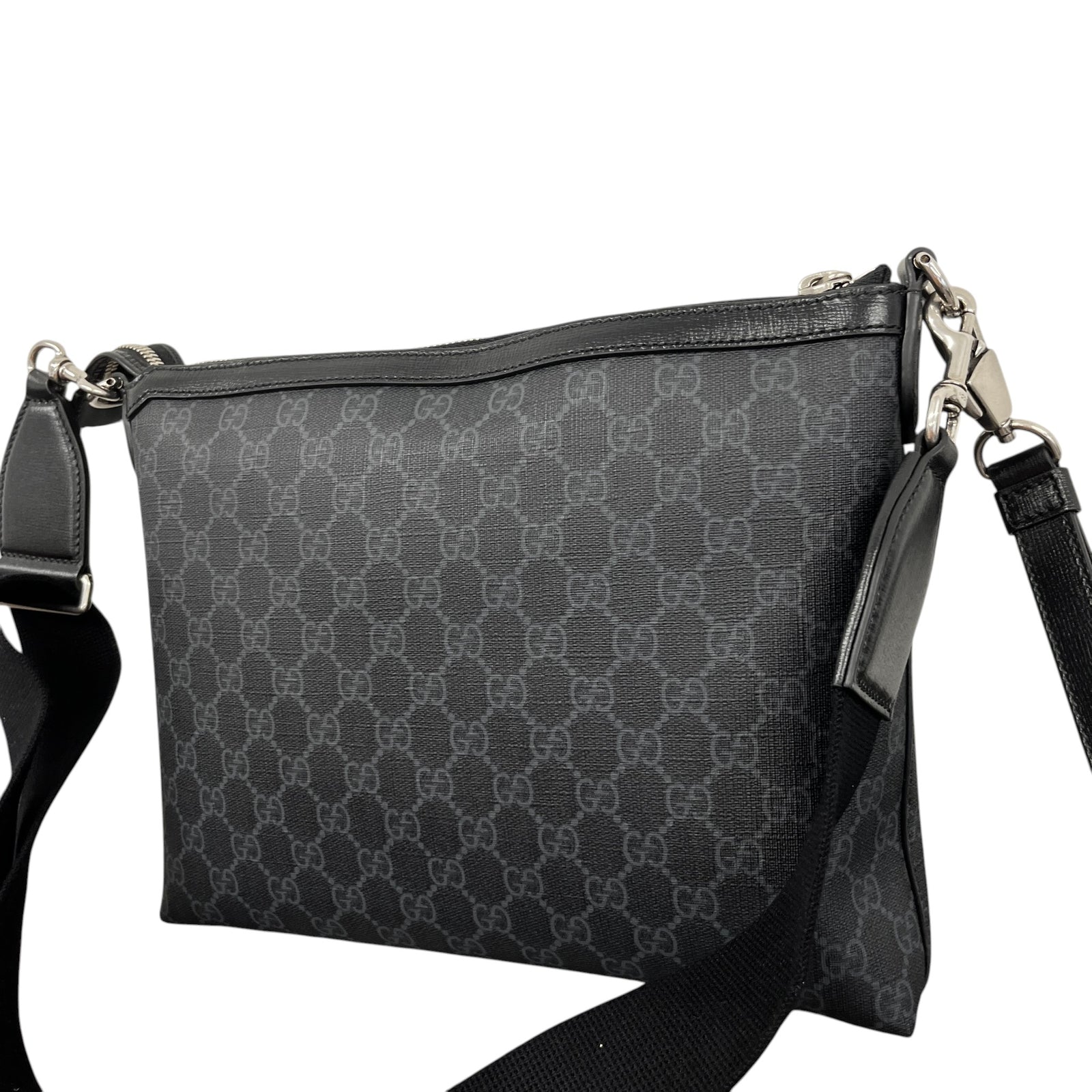 Men's Gg Supreme Crossbody Bag Black - Photo 7