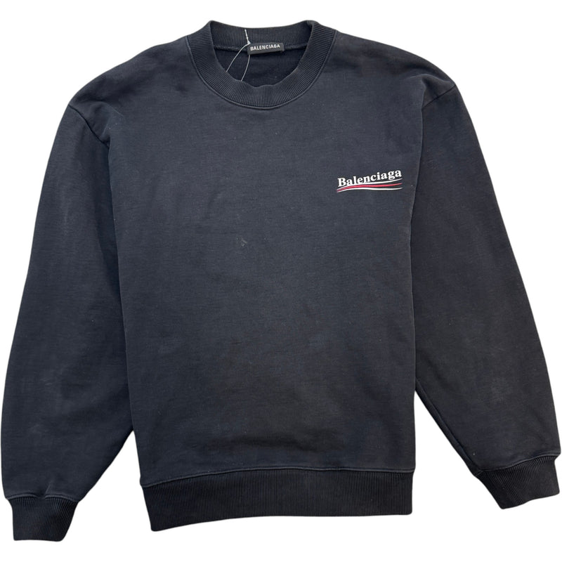 Men's Political Campaign Logo Jumper Black Size M