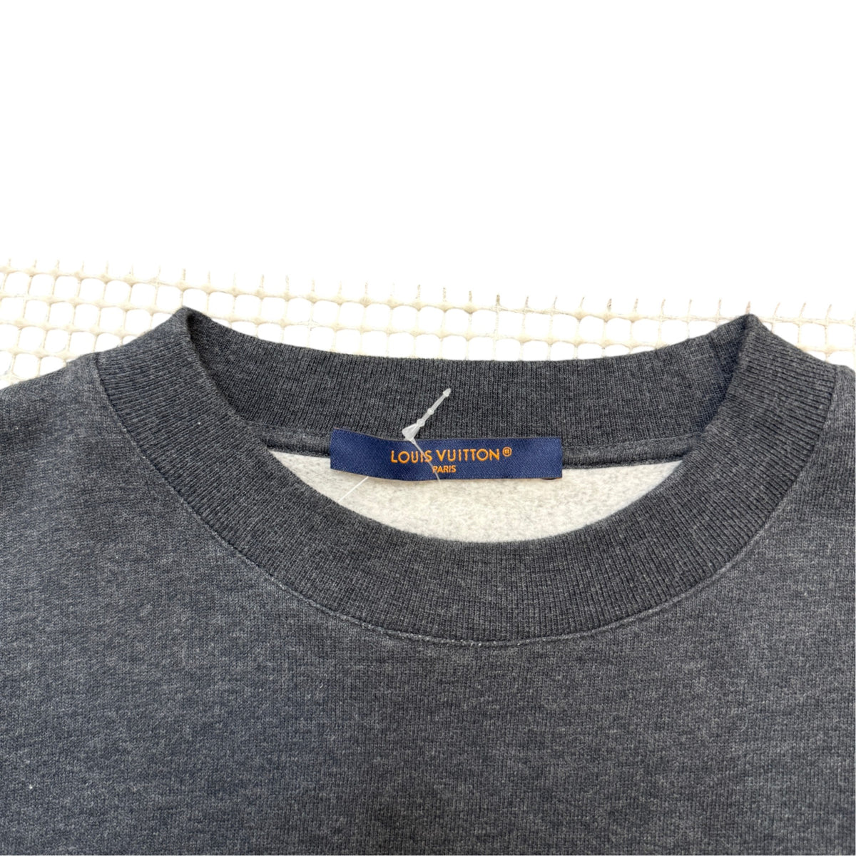 Men's LV Logo Patch Sweatshirt Black Size S - Photo 4