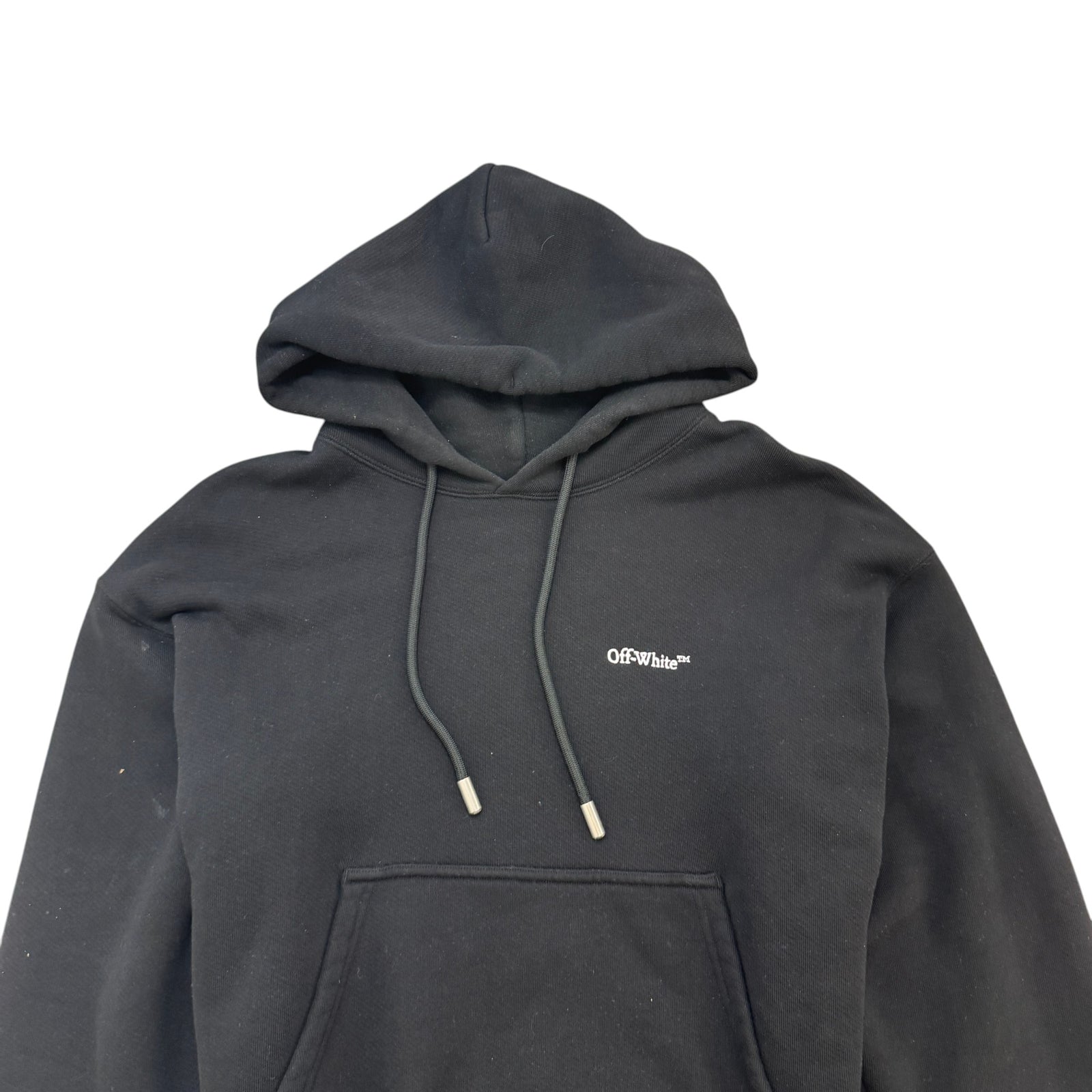 Men's Embroidered  Logo Hoodie Black Size S - Photo 3