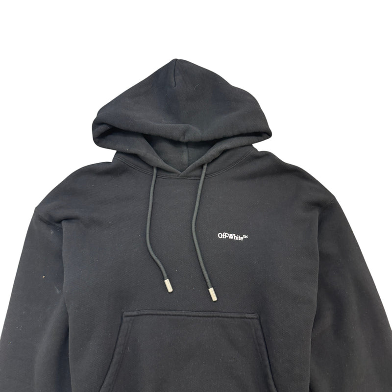 Men's Embroidered  Logo Hoodie Black Size S