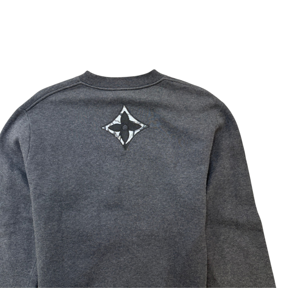 Men's LV Logo Patch Sweatshirt Black Size S - Photo 5