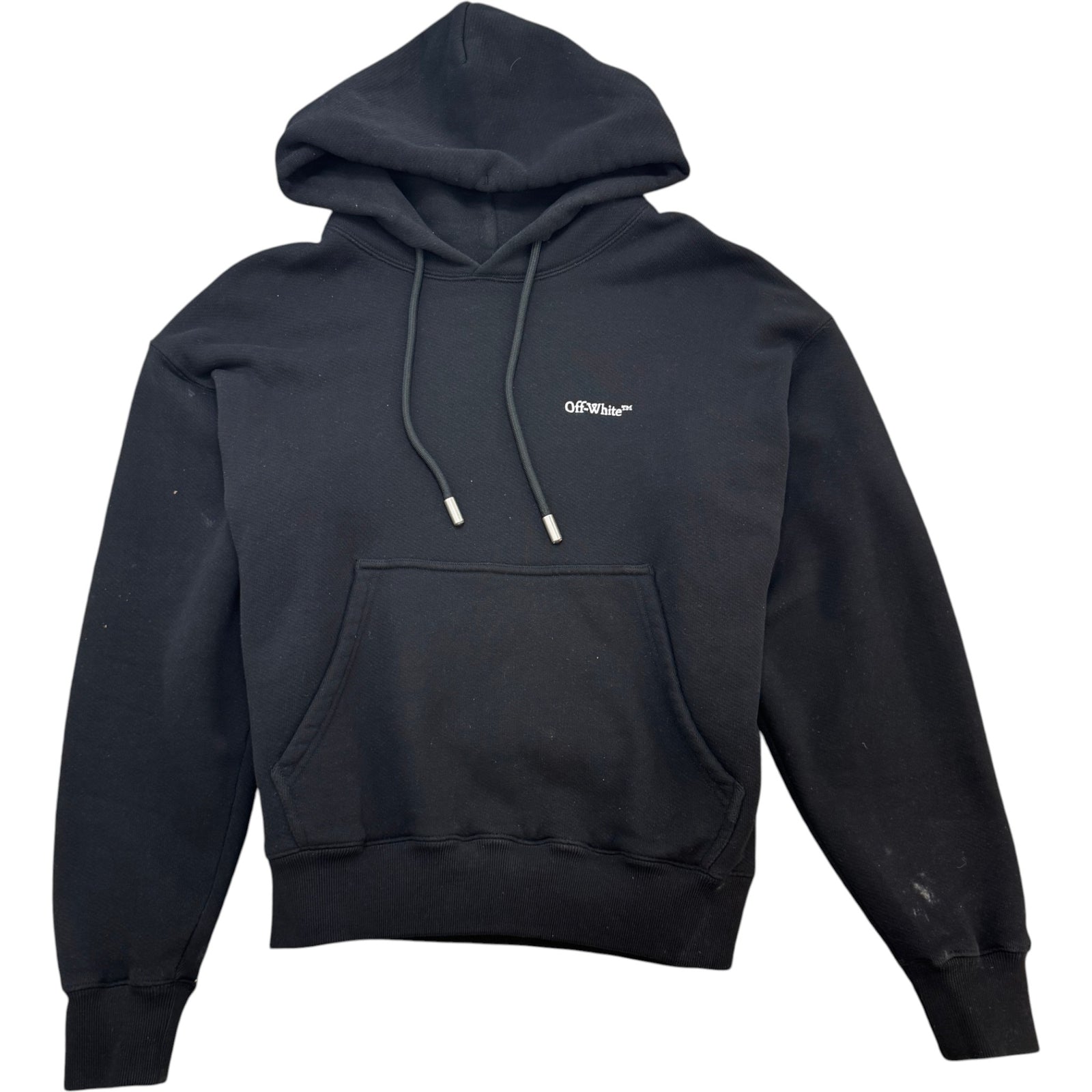 Men's Embroidered  Logo Hoodie Black Size S - Photo 1