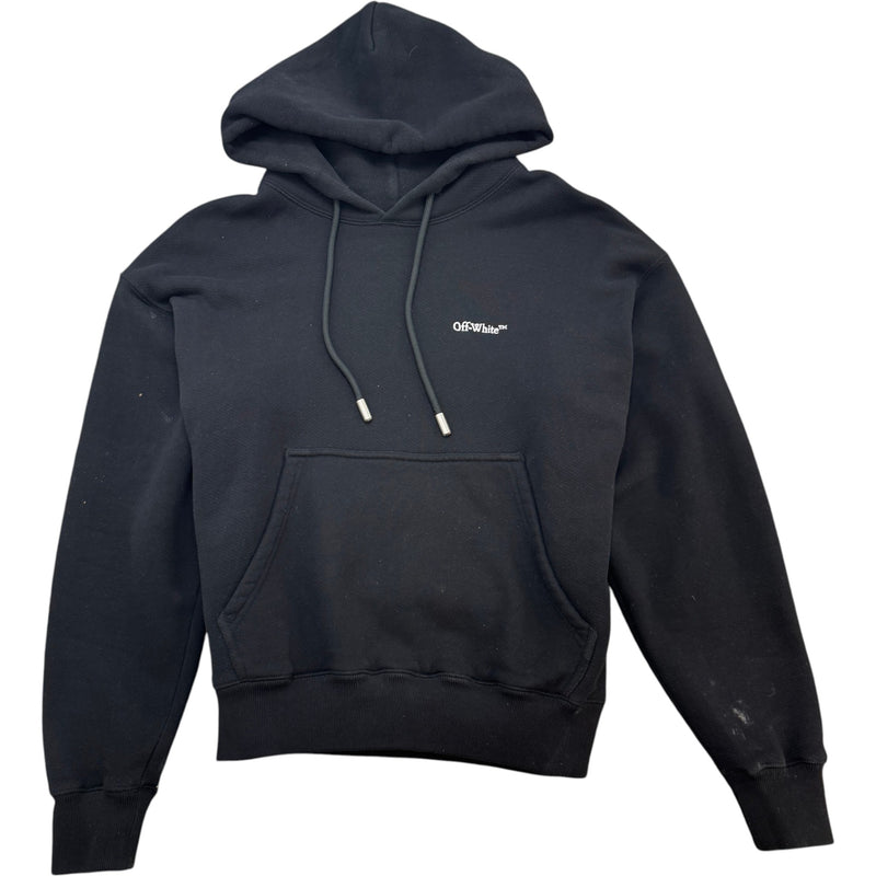 Men's Embroidered  Logo Hoodie Black Size S