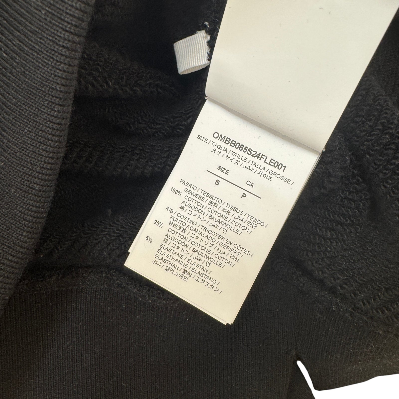 Men's Embroidered  Logo Hoodie Black Size S - Photo 5