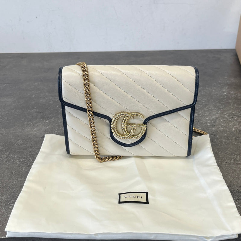 Women's GG Marmont WOC Crossbody Bag Cream