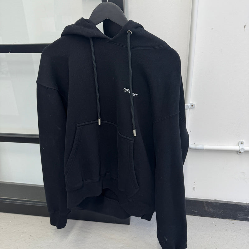 Men's Embroidered  Logo Hoodie Black Size S