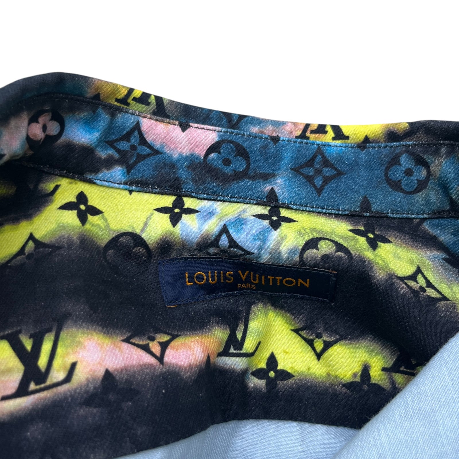 Men's Monogram Tie-Dye OverShirt Multi-Coloured Size L - Photo 8